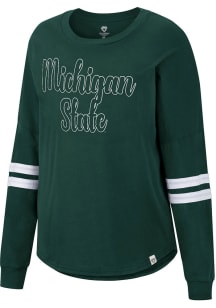 Colosseum Michigan State Spartans Womens Green Earth First LS Tee
