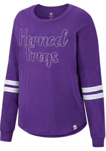 Colosseum TCU Horned Frogs Womens Purple Earth First LS Tee