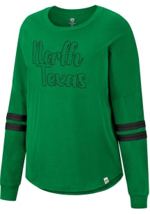 Colosseum North Texas Mean Green Womens Kelly Green Earth First LS Tee