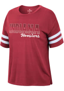 Colosseum Indiana Hoosiers Womens Cardinal Everbody Wants To Be Us Short Sleeve T-Shirt