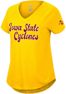 Colosseum Iowa State Cyclones Womens Gold Stylishly Short Sleeve T-Shirt