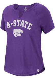Colosseum K-State Wildcats Womens Purple Earth First Short Sleeve T-Shirt