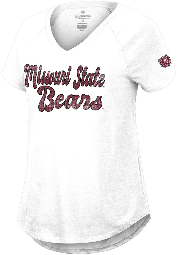 Colosseum Missouri State Bears Womens White Stylishly Short Sleeve T-Shirt