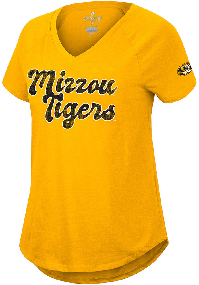 Colosseum Missouri Tigers Womens Gold Stylishly Short Sleeve T-Shirt