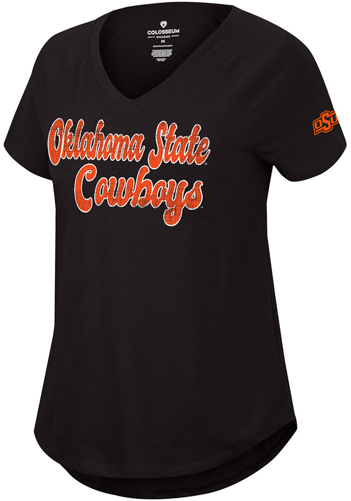 Colosseum Oklahoma State Cowboys Womens Black Stylishly Short Sleeve T-Shirt