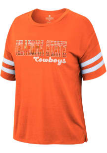 Colosseum Oklahoma State Cowboys Womens Orange Everbody Wants To Be Us Short Sleeve T-Shirt