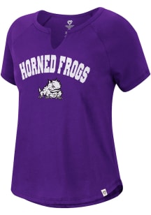 Colosseum TCU Horned Frogs Womens Purple Earth First Short Sleeve T-Shirt