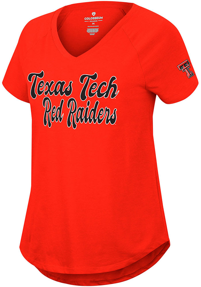 Colosseum Texas Tech Red Raiders Womens Red Stylishly Short Sleeve T-Shirt