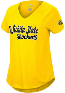 Colosseum Wichita State Shockers Womens Gold Stylishly Short Sleeve T-Shirt