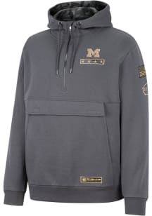 Colosseum Michigan Wolverines Mens Charcoal Ghost Rider Light Weight Jacket