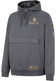 Colosseum Oklahoma Sooners Mens Charcoal Ghost Rider Light Weight Jacket