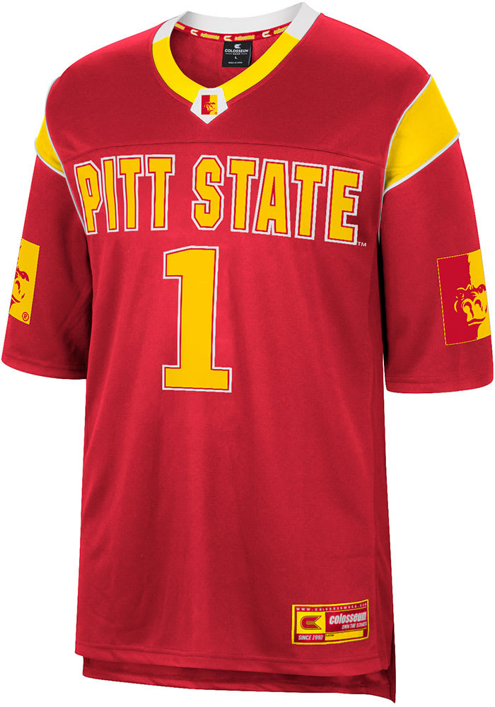 Men's Crimson Pittsburg State Gorillas Football Jersey