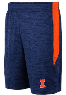 Mens Illinois Fighting Illini Navy Blue Colosseum Curry Shorts