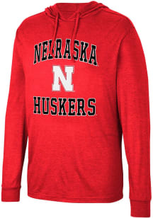 Mens Nebraska Cornhuskers Red Colosseum Collin Hooded Sweatshirt