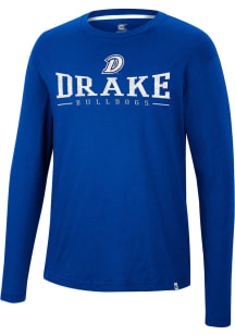 Colosseum Drake Bulldogs Blue Earth First Recycled Long Sleeve T Shirt