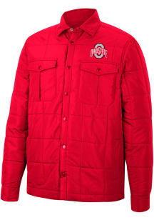 Colosseum Ohio State Buckeyes Mens Red Detonate Quilted Medium Weight Jacket
