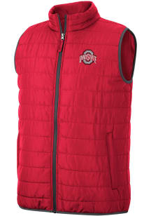 Colosseum Ohio State Buckeyes Mens Red Membership Puffer Sleeveless Jacket