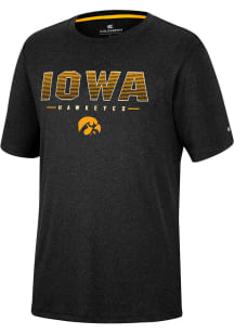 Colosseum Iowa Hawkeyes Youth Black High Pressure Short Sleeve T-Shirt
