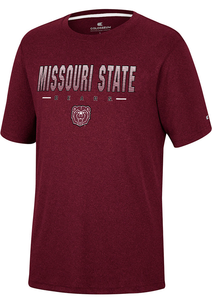 Colosseum Missouri State Bears Youth Maroon High Pressure Short Sleeve T-Shirt