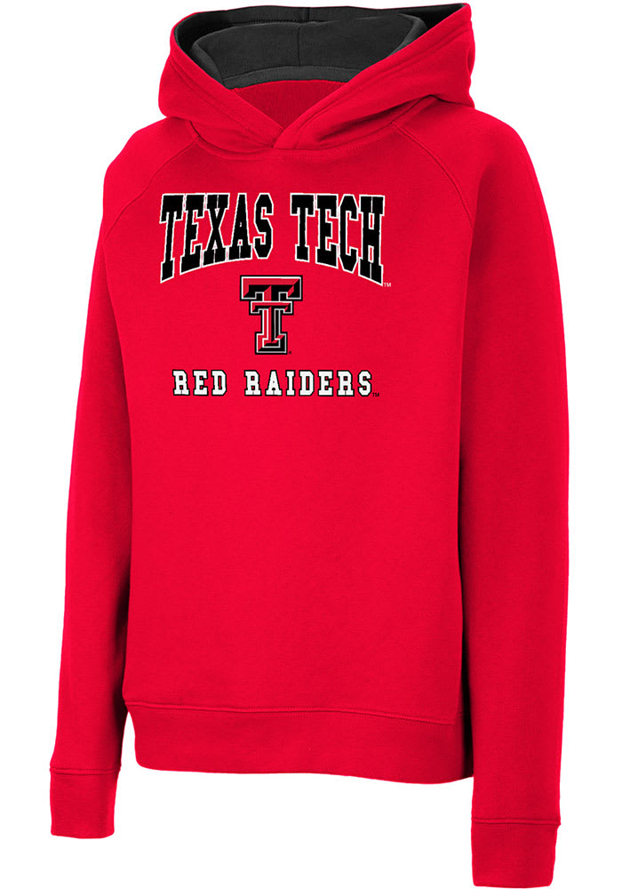 Colosseum Texas Tech Red Raiders Youth Red Number 1 Long Sleeve Hoodie