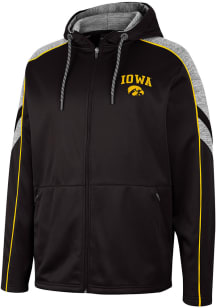 Colosseum Iowa Hawkeyes Mens Black Johnson Long Sleeve Zip