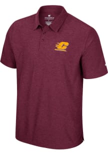 Colosseum Central Michigan Chippewas Mens Maroon Skynet Short Sleeve Polo