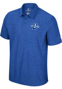 Colosseum Indiana State Sycamores Mens Blue Skynet Short Sleeve Polo