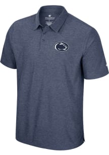 Mens Penn State Nittany Lions Navy Blue Colosseum Skynet Short Sleeve Polo Shirt
