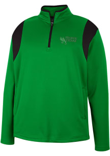 Colosseum North Texas Mean Green Mens Kelly Green Bubby Fleece Long Sleeve 1/4 Zip Pullover
