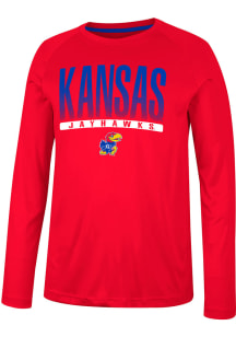 Colosseum Kansas Jayhawks Red Takagi Long Sleeve T-Shirt