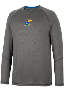 Colosseum Kansas Jayhawks Black Dwayne Raglan Long Sleeve T-Shirt