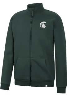 Colosseum Michigan State Spartans Mens Green Gruber Long Sleeve Full Zip Jacket