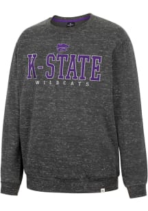 Colosseum K-State Wildcats Mens Charcoal Throw Quite A Party Long Sleeve Fashion Sweatshirt