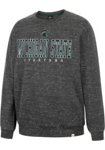 Colosseum Michigan State Spartans Mens Charcoal Throw Quite A Party Long Sleeve Fashion Sweatshi..
