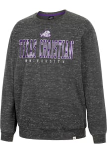 Colosseum TCU Horned Frogs Mens Charcoal Throw Quite A Party Long Sleeve Fashion Sweatshirt