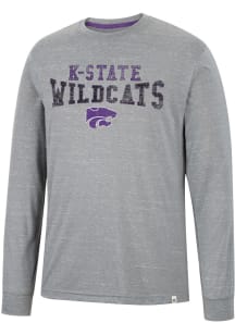 Colosseum K-State Wildcats Grey Youre In Charge Long Sleeve T Shirt
