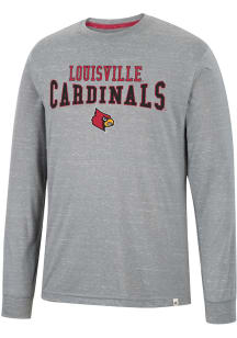 Colosseum Louisville Cardinals Grey Youre In Charge Long Sleeve T Shirt