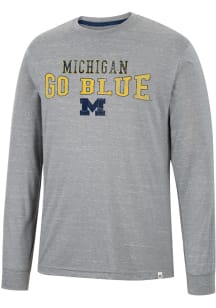 Colosseum Michigan Wolverines Grey Youre In Charge Long Sleeve T Shirt