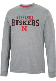 Colosseum Nebraska Cornhuskers Grey Youre In Charge Long Sleeve T Shirt