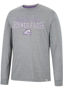 Colosseum TCU Horned Frogs Grey Youre In Charge Long Sleeve T Shirt