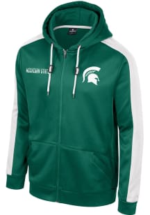 Colosseum Michigan State Spartans Mens Green Reese Long Sleeve Zip