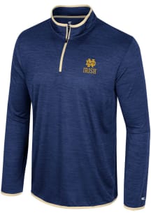 Colosseum Notre Dame Fighting Irish Mens Navy Blue Wright Long Sleeve 1/4 Zip Pullover