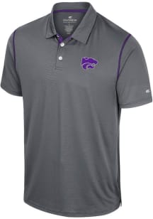 Colosseum K-State Wildcats Mens Black Cameron Short Sleeve Polo