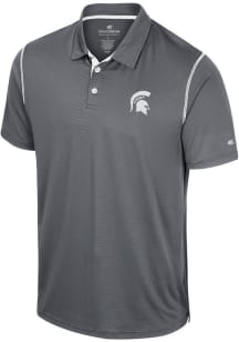Colosseum Michigan State Spartans Mens Black Cameron Short Sleeve Polo