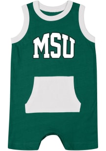 Colosseum Michigan State Spartans Baby Green Secret Life Short Sleeve One Piece