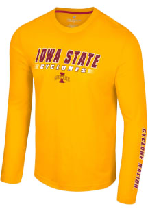 Colosseum Iowa State Cyclones Gold Endoskeleton Long Sleeve T Shirt