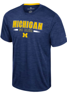 Colosseum Michigan Wolverines Navy Blue Wright Short Sleeve T Shirt