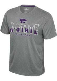 Colosseum K-State Wildcats Charcoal Self Aware Short Sleeve T Shirt