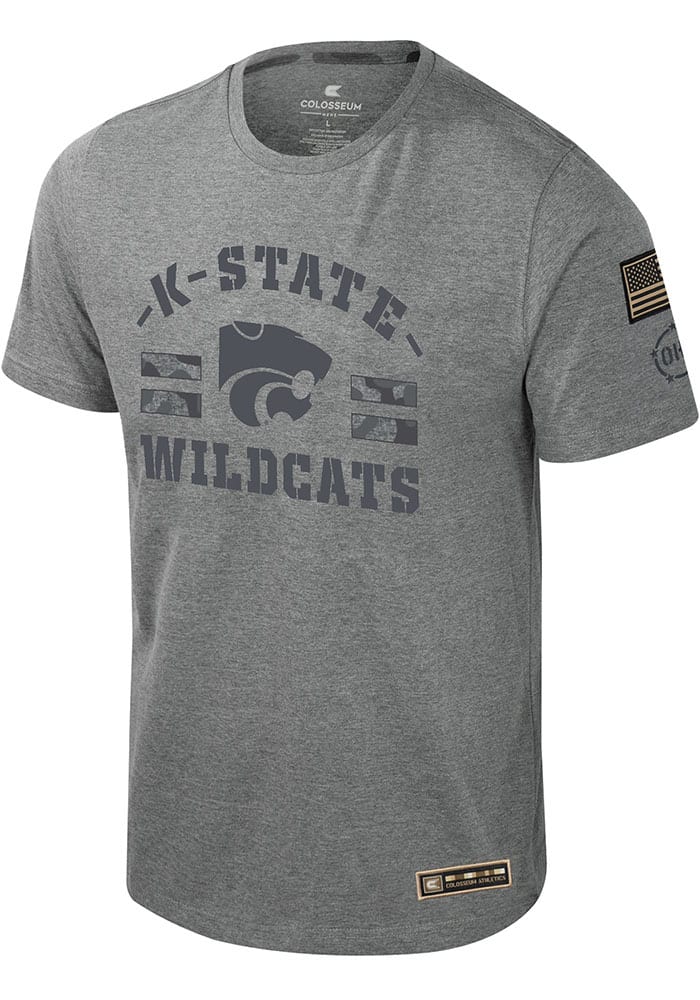 Colosseum K-State Wildcats Grey Scramjet Short Sleeve T Shirt