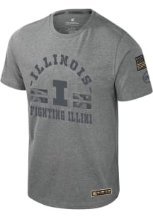 Colosseum Illinois Fighting Illini Grey Scramjet Short Sleeve T Shirt
